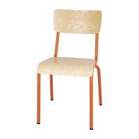 Cantina Side Chairs | Restaurant Dining Chairs | Wooden Seat Pad | Orange | Bolero FB947