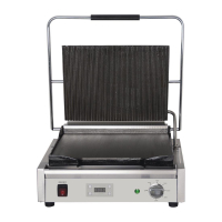 Commercial Contact Grill | Ribbed Top Grill | Large Size | Buffalo FC382