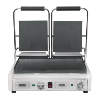 Commercial Double Contact Grill | Ribbed Cooking Plates | Cast Iron Construction | Buffalo FC384
