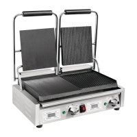 Commercial Double Contact Grill | Half Ribbed Grill | Dual Temperature Control | Buffalo FC386