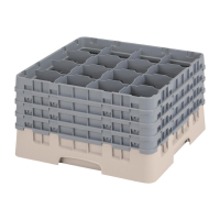 Glass Rack | Cambro Camrack | 16 Compartments | Max Glass Height 238mm | Cambro FD066