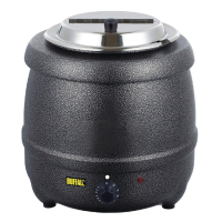 Commercial Soup Kettle | Electric Food Warmer | 10L Capacity | Graphite Grey | Buffalo G107