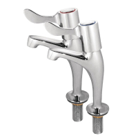 Pillar Lever Basin Taps | Bathroom Sink Taps | Chrome Finish | Vogue G461