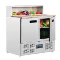Refrigerated Pizza Prep Counter | Commercial Pizza Topping Fridge | 288 Litre Capacity | Polar G603