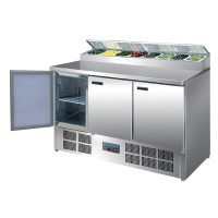 Commercial Pizza Prep Counter | Refrigerated Salad Counter | 390 Litre Capacity | Polar G605