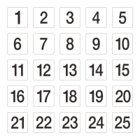 Plastic Table Number Inserts | Restaurant Table Markers | Numbers 1-50 | GB629