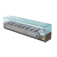 Commercial Refrigerated Servery Topper | Countertop Chilled Display | 8x 1/3GN Capacity | Polar GD877