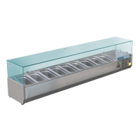 Commercial Refrigerated Servery Topper | Refrigerated Display Unit | 9x 1/3GN Capacity | Polar GD878