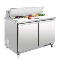 Commercial Preparation Counter | 2 Door Refrigerated Counter | 405 Litre Capacity | Polar GD882