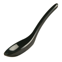 Melamine Spoon | Oriental Soup Spoon | Black Serving Utensil | APS GF068