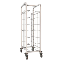 Steel Tray Clearing Trolley | Restaurant Service Trolley | 7 Shelves | Craven GG137