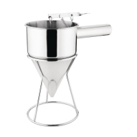 Stainless Steel Piston Funnel | Batter Dispenser | 1.3 Litre Capacity | Vogue GG759