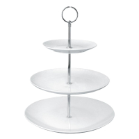3 Tier Afternoon Tea Cake Stand | High Tea Serving Stand | Chrome Plated | Olympia GG881