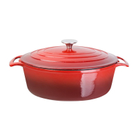 Oval Casserole Dish | Red Casserole Pot | 6 Litre Capacity | Vogue GH314