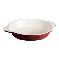 Round Cast Iron Gratin Dish | Red Cast Iron Serving Dish | 400ml Capacity | Vogue GH315