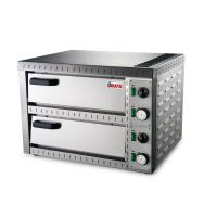 Commercial Two Tier Pizza Oven | Double Deck Pizza Oven | Stone Base | Ital Stromboli GK059