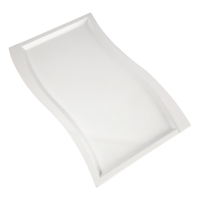 Melamine Platter White | GN 1/1 Wave Platter | Food Presentation Tray | APS GK826
