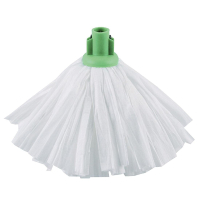 Socket Mop Head | Standard Big White Mop | Green Socket | Jantex GK871