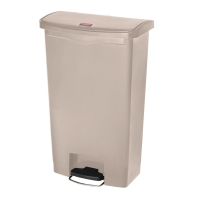 Commercial Slim Jim Waste Bin | Step-On Front Pedal Bin | 68L Capacity | Rubbermaid GL033