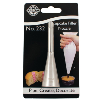 Cupcake and Doughnut Filler Nozzle | Pastry Injector | Stainless Steel Piping Tool | PME GL237