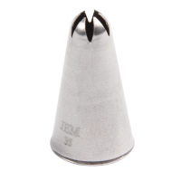 Closed Star Piping Nozzle | 4mm Icing Tip | Stainless Steel Pastry Tool | PME GL242