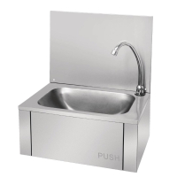 Knee Operated Sink | Stainless Steel Hand Wash Basin | 185x440x330mm | Vogue GL280
