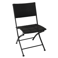 PE Wicker Folding Chairs | Outdoor Rattan Seating | Weather-Resistant Set | Bolero GL303