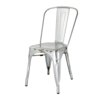 Bistro Side Chairs | Galvanised Steel Dining Chairs | Stackable Restaurant Seating | Bolero GL338
