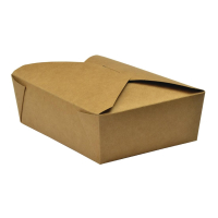 Compostable Food Cartons | Paperboard No.5 Container | 1050ml/37oz Capacity | Vegware GL859