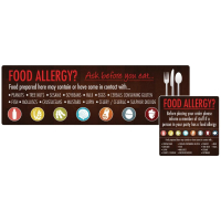 Food Allergen Window and Wall Stickers | Allergen Display Labels | Regulatory Food Safety Signage | Olympia GM818