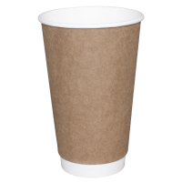 Takeaway Coffee Cups | Double Wall Kraft 12oz | 500 Pack | Fiesta GP440