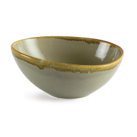 Kiln Bowl | Ceramic Serving Bowl | Moss Green 215mm | Olympia GP471
