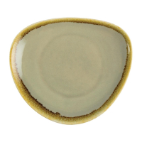 Triangular Side Plate | Kiln Collection | Moss Green 165mm | Olympia GP472
