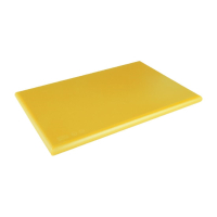 Extra Thick High Density Chopping Board | Yellow Cutting Board | HDPE Material | Hygiplas J039