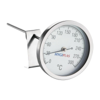 Commercial Frying Thermometer | Cooking Temperature Gauge | 20°C to 200°C Range | Hygiplas J203