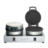 Commercial Double Waffle Iron | Professional Waffle Maker | Cast Iron Plates | Dualit 74002