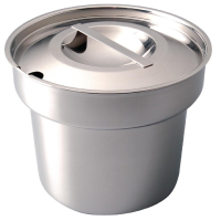 Commercial Bain Marie Pot and Lid | Stainless Steel Wet Heat Container | Heat-Resistant Handle | Vogue K081