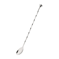 Bar Spoon with Disc End | Cocktail Stirrer | Twisted Handle | Olympia K474