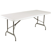Rectangular Centre Folding Table | 6ft Commercial Table | Durable White Finish | Bolero L001