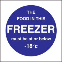 Food In This Freezer Sign | Vogue Health & Safety Sign | Hygiene Notice | Vogue L839