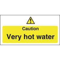 Caution Very Hot Water Sign | Safety Sign | Wall Mountable | Vogue L849