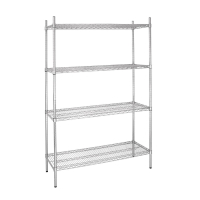 Wire Shelving Kit | 4 Tier Storage Rack | 1220x460mm | Vogue L928