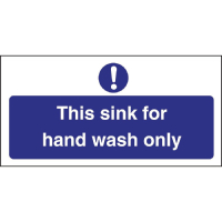 Hand Wash Only Sign | Hygiene Reminder Sign | Food Safety Notice | Vogue L952