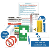 Bumper Hygiene Catering Sign Pack | Health & Safety Signs | 16 Essential Signs | Vogue L968