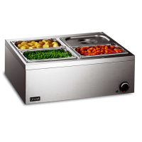 Commercial Bain Marie | Countertop Electric Bain Marie | Wet Heat | 4x1/4 GN Dishes | Lincat LBM2W