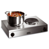 Commercial Electric Boiling Top | Twin Plate Countertop Hob | 400mm Lynx Series | Lincat LBR2