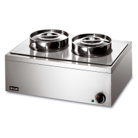 Commercial Countertop Bain Marie | Dry Heat Bain Marie | 2 Round Pots | Lincat LRB2