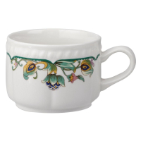 Stackable Coffee Cups | Ceramic Teacups | 212ml Capacity | Churchill Buckingham Sumatra M484
