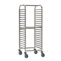 Gastronorm Racking Trolley | Double GN Shelf Trolley | 15 Shelves | Bourgeat P061
