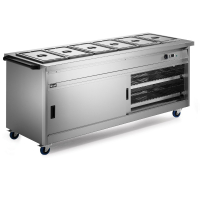 Commercial Hot Cupboard Bain Marie | Freestanding Heated Unit | 6GN Capacity | Lincat P8B6PT